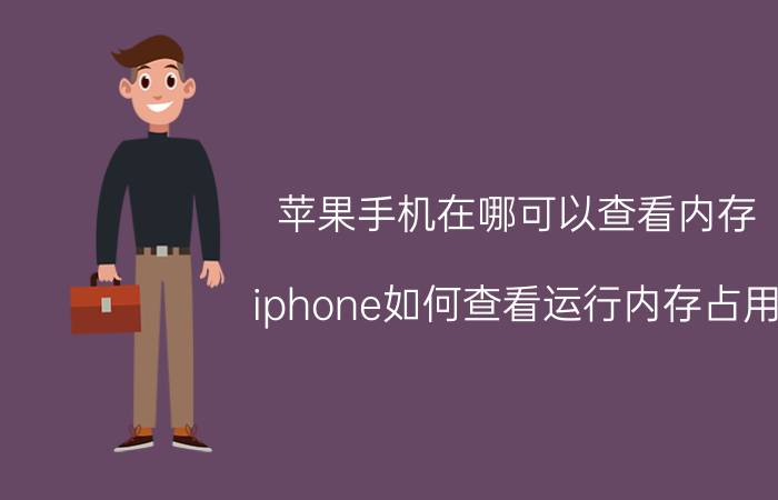 苹果手机在哪可以查看内存 iphone如何查看运行内存占用？